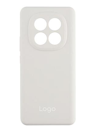 Чехол-накладка liquid silicone (aa) с защитой на камеру для xiaomi redmi note 14 pro+ 5g white