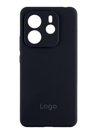 Чехол-накладка liquid silicone (aa) с защитой на камеру для xiaomi redmi note 14 5g black