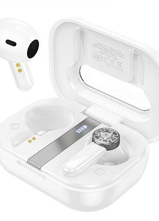 Беспроводные наушники hoco ew31tws perfection bluetooth v5.3 250 mah /25mah led white