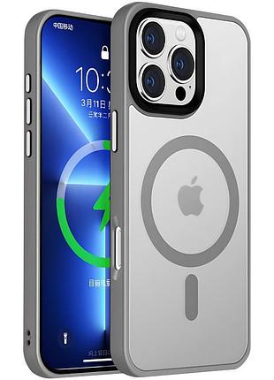 Чохол ummi colorful with magsafe для iphone 16 pro для телефону магнітна зарядка айфон 16 про grey