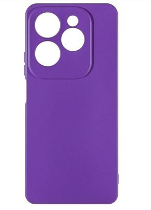 Чехол silicone cover с рамкой камеры (a) для tecno spark 20c purple