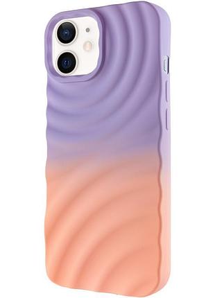 Силіконовий чохол tpu colorwave 3d для iphone 11 об'ємний дизайн dasheen / peach