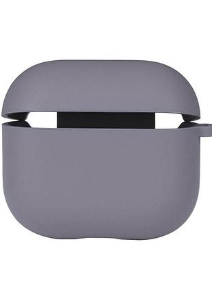 Чохол із мікрофіброю silicone case airpods 3 lavender grey