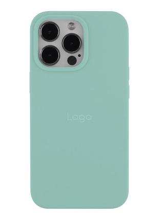 Чехол silicone case (aa) для iphone 13 pro max marine green
