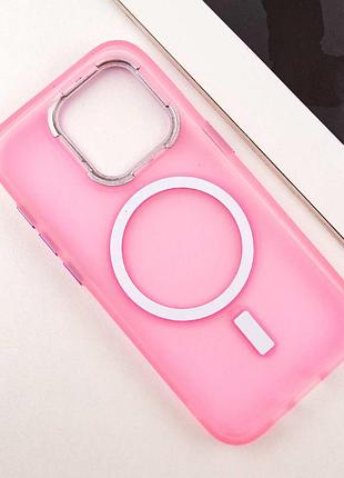 Чохол tpu+pc lily with magsafe для apple iphone 12 pro max (6.7") light pink 4