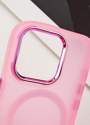 Чохол tpu+pc lily with magsafe для apple iphone 12 pro max (6.7") light pink 5