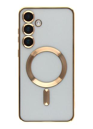 Чехол tpu metallic full camera magsafe для samsung galaxy s24 ultra gold
