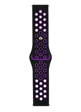Ремешок universal silicone n sport samsung/amazfit/huawei 20 mm black purple (35718_3577900)