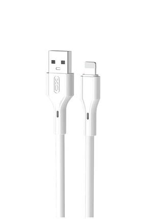 Кабель xo nb230 rock series 2.4a usb to lightning 1 m белый