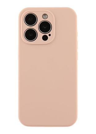 Чехол с защитой камеры silicone case full apple iphone 16 pro pink sand (35901_3605712)