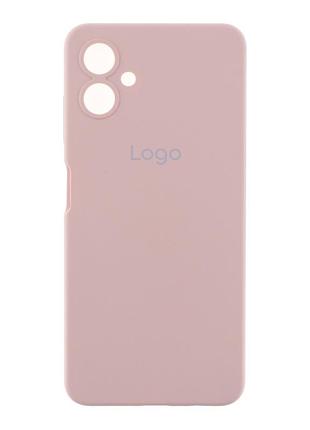 Чехол-накладка liquid silicone (aa) с защитой на камеру для samsung galaxy a06 pink sand
