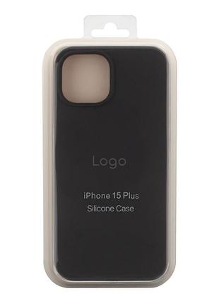 Чехол silicone case full size (aa) для iphone 15 plus dark grey 3