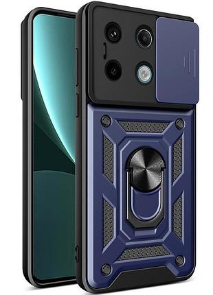 Чехол ummi camshield serge ring для xiaomi redmi note 13 4g синий
