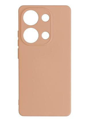 Чехол silicone cover с рамкой камеры (a) для xiaomi poco m6 pro 4g pink sand