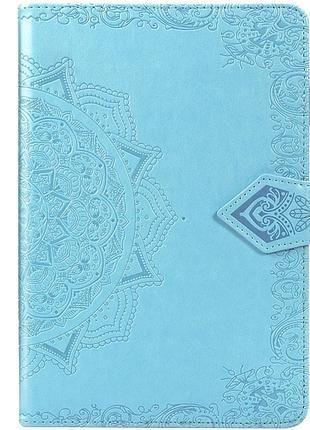 Кожаный чехол art case с визитницей для samsung galaxy tab s7+ голубой