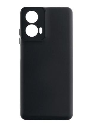 Чехол silicone cover с рамкой камеры (a) для motorola g24 power black