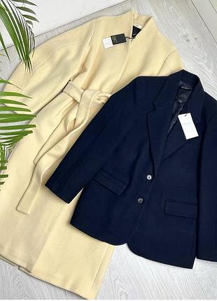 Піджак плотний як пальто ! шерсть zara