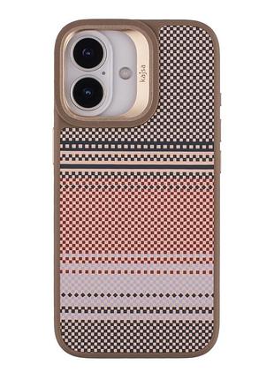Чехол-накладка kajsa resort коллекция градиентный дизайн (gradient stripe) с magsafe для iphone17 desert gold
