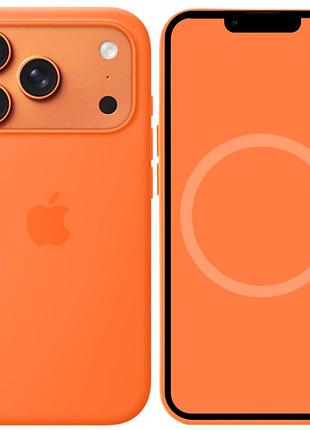 Чохол silicone case (aaa) with magsafe and animation для apple iphone 17 pro max (6.9") orange