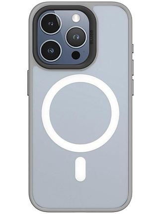 Tpu+pc чохол blueo skin friendly frosted with magsafe для apple iphone 15 pro max (6.7") сірий