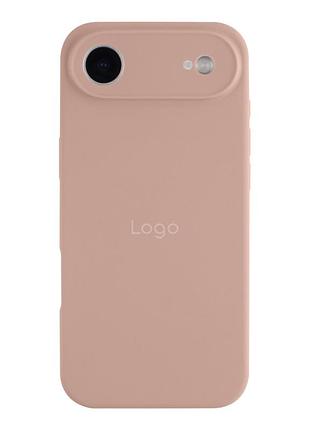 Чехол silicone case full size with frame appleiphone17 air панель-накладка для телефона айфон 17 аир pink sand
