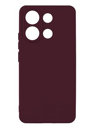 Чехол silicone cover с рамкой камеры (a) для xiaomi redmi note 13 pro 4g maroon