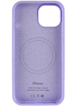Чохол silicone case full protective (aa) with magsafe для apple iphone 15 plus (6.7") бузковий / dasheen 3