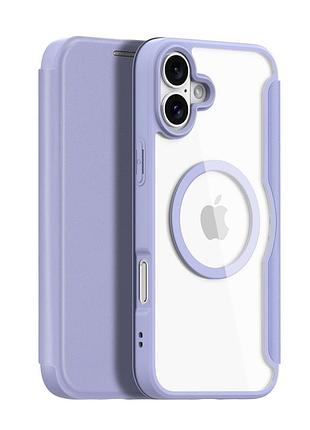 Чохол-книжка dux ducis skin x pro magsafe для iphone 16 purple