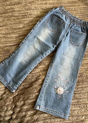 👖 б/у джинси для дівчинки кльош з вишивкою мінім.замовлення 200 грн або +30 грн до товару