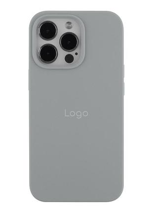 Чехол silicone case full size (aa) для iphone 14 pro max mist blue