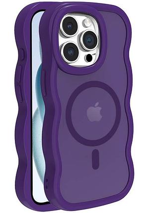 Чохол tpu+pc undine with magsafe для apple iphone 14 pro (6.1") purple