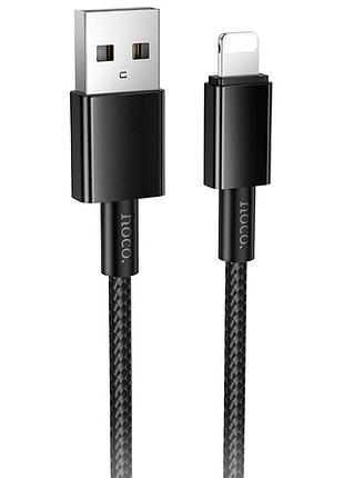 Дата кабель hoco x119 energy usb to lightning 2.4a (1m) black