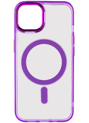 Чехол tpu iris with magsafe для apple iphone 14 (6.1") фиолетовый