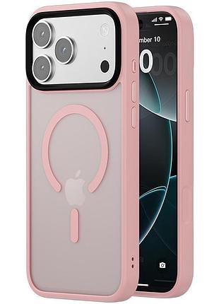 Чохол ummi colorful with magsafe для iphone 17 pro панель-накладка для телефону магнітна зарядка айфон 17 про pink