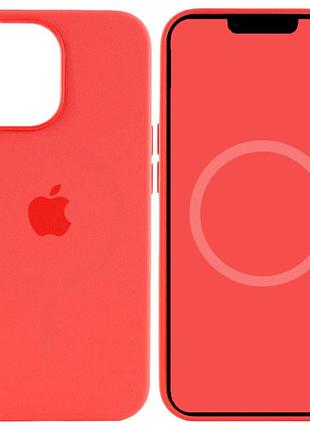 Чохол silicone case (aaa) with magsafe and animation для apple iphone 15 pro max (6.7") червоний / guava