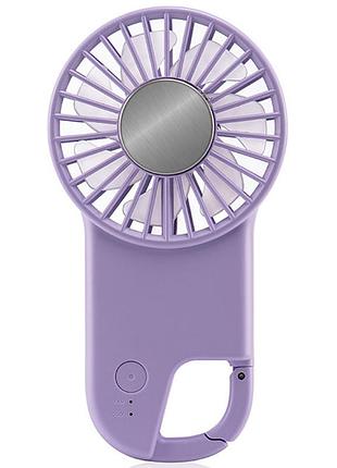Портативний вентилятор sqt-bf2 з карабіном 1800mah purple