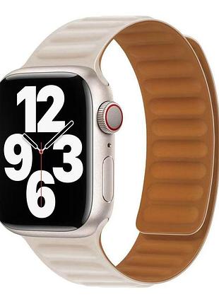Магнітний ремінець magnetic soft touch apple watch 49/watch 45/watch 44/watch 42mm starlight (37202_3610732)
