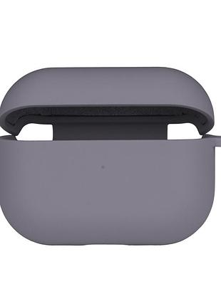 Чехол silicone case с микрофиброю для airpods pro 2 lavender grey
