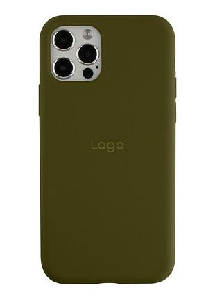 Чехол silicone case (aa) для iphone 11 pro army green