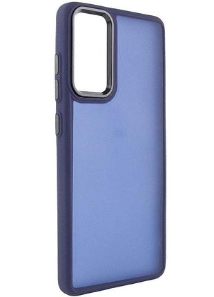 Чехол tpu+pc lyon frosted для motorola moto g24 / g04 / e14 navy blue