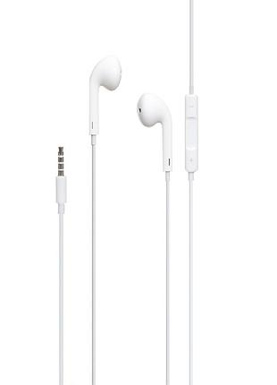 Проводные наушники 3.5mm borofone bm30 вакумные с микрофоном 1.2m white