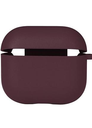 Чехол silicone case с микрофиброю для airpods 4 maroon