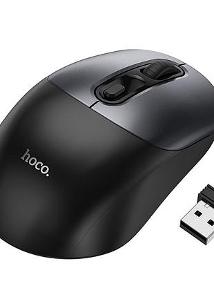 Беспроводная оптическая usb мышка wireless hoco gm28 радиус действия до 10 метров на частоте 2.4ghz от 800 до 1600 dpi black