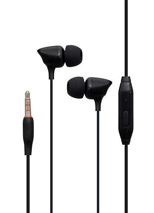 Проводные наушники 3.5mm celebrat g7 comfortable wearing вакумные с микрофоном 1.2m black