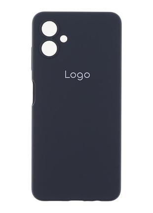 Чохол-накладка liquid silicone (aa) із захистом на камеру для samsung galaxy a06 dark grey