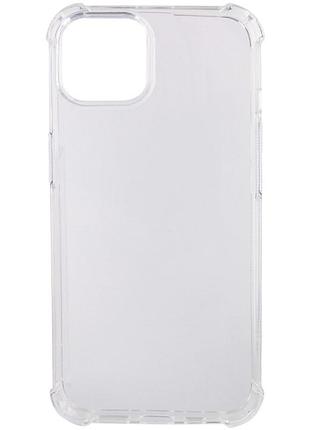 Tpu чохол getman ease logo посилені кути для apple iphone 15 plus (6.7") безбарвний (прозорий)