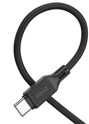Дата кабель hoco x90 cool silicone type-c to type-c 60w (1m) black 3