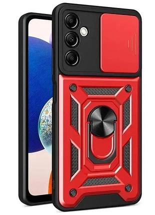 Чехол накладка guard shield armor с кольцом для samsung galaxy m15 5g red