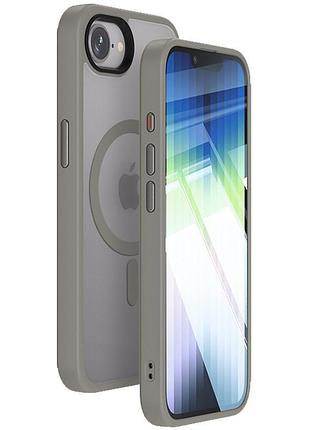 Чохол ummi colorful with magsafe для iphone 16е для телефону магнітна зарядка айфон 16е grey
