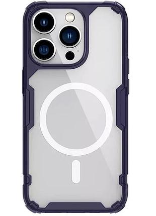 Tpu чехол nillkin nature pro magnetic для apple iphone 14 pro (6.1") темно-фиолетовый (прозрачный)